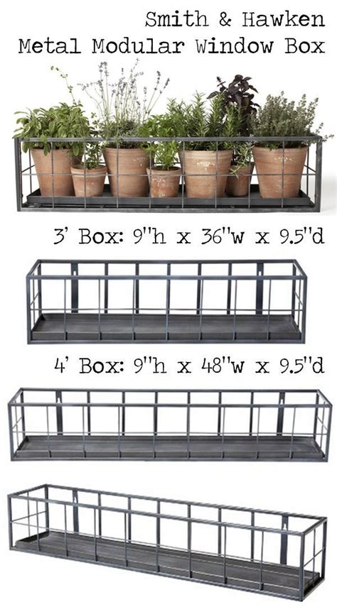 smith and hawken metal modular window box|Amazon.com: Smith And Hawken Planters.